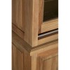 Premier Lyon Oak Furniture Sliding Doors Glass Cabinet 5501637