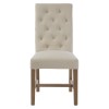 Premier Lyon Oak Furniture Grey Linen Chair (Pair) 5501639