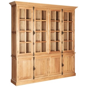Lyon Oak Furniture Wide Display Cabinet Premier Lyon Oak Furniture Wide Display Cabinet 5501644