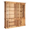 Premier Lyon Oak Furniture Wide Display Cabinet 5501644