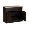 Premier Lyon Oak Painted Furniture Black 2 Door 2 Drawer Sideboard 5501651