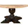 Premier Lyon Oak Furniture Whitewash Top Black Dining Table 5501652