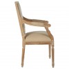 Premier Lyon Oak Furniture Whitewash Oak & Linen Chair (Pair) 5501653