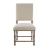 Premier Lyon Oak Furniture Whitewash Linen Chair (Pair) 5501655