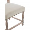 Premier Lyon Oak Furniture Whitewash Linen Chair (Pair) 5501655