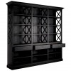 Premier Lyon Furniture 3 Drawer Black Library Bookcase 5501657