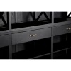 Premier Lyon Furniture 3 Drawer Black Library Bookcase 5501657