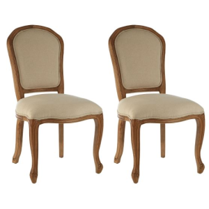 Lyon Oak Furniture Weathered Oak & Linen Chair (Pair) Premier Lyon Oak Furniture Weathered Oak & Linen Chair (Pair) 5501647