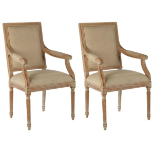 Lyon Oak Furniture Whitewash Oak & Linen Chair (Pair) Premier Lyon Oak Furniture Whitewash Oak & Linen Chair (Pair) 5501653
