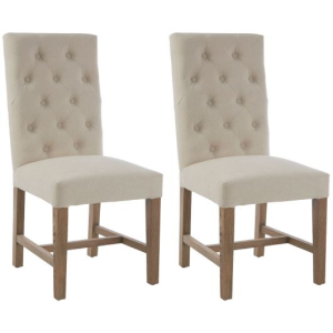 Lyon Oak Furniture Grey Linen Chair (Pair) Premier Lyon Oak Furniture Grey Linen Chair (Pair) 5501639