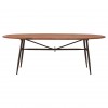 New Foundry Industrial Furniture Walnut Oval Dining Table 2404946