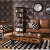 New Foundry Industrial Furniture Faux Leather Sofa 2404947