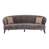 Reine Contemporary Grey Velvet 3 Seat Sofa 5501485