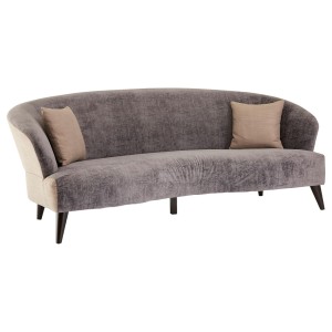 Reine Contemporary Grey Velvet 3 Seat Sofa Reine Contemporary Grey Velvet 3 Seat Sofa 5501485