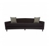 Rania Modern Black Dimity Fabric 3 Seat Sofa 5501486