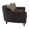 Rania Modern Black Dimity Fabric 3 Seat Sofa 5501486