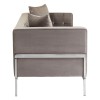 Rena Luxury Grey Velvet Fabric Upholstery 3 Seat Sofa 5501487