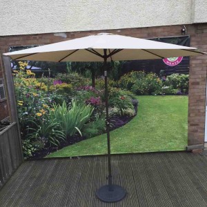 Signature Weave Garden Furniture 3m Beige Table Parasol Signature Weave Garden Furniture 3m Beige Table Parasol