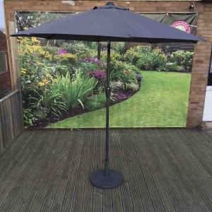 Signature Weave Garden Furniture 3m Grey Table Parasol Signature Weave Garden Furniture 3m Grey Table Parasol