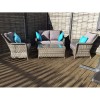 Signature Weave Garden Furniture Mia Grey Rattan 2 Seat Sofa Set