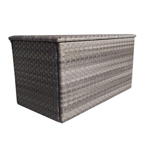 Signature Garden Furniture Weave Triple Weave Grey Medium Cushion Storage Box Signature Garden Furniture Weave Triple Weave Grey Medium Cushion Storage Box