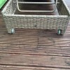 Signature Weave Garden Furniture Sarena Triple Weave Grey Sunbeds and Side Table Set