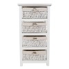 Coral Rustic Painted Furniture White Storage Unit with 4 Drawers 2402189