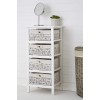 Coral Rustic Painted Furniture White Storage Unit with 4 Drawers 2402189