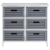 Coral Rustic White and Grey Furniture 6 Drawer Storage Chest 2404022