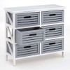 Coral Rustic White and Grey Furniture 6 Drawer Storage Chest 2404022