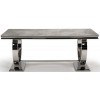 Vida Living Arianna Grey Marble Table 180cm 4 Pewter Belvedere Chairs & Bench Ari-180-GY-N+Bel-111-GY+Ari-111-BCH-PW