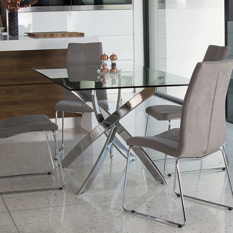 Vida Living Kalmar Glass & Steel Furniture Range Vida Living Kalmar Glass & Steel Furniture Range