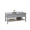 Franklin Wooden Furniture Grey Coffee Table with 2 Drawers 7917815COMUK