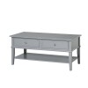 Franklin Wooden Furniture Grey Coffee Table with 2 Drawers 7917815COMUK