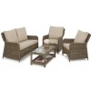 Maze Rattan Garden Furniture Winchester Square High Back Sofa Set