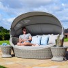 Maze Rattan Garden Furniture Oxford Daybed with Side Tables