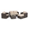 Maze Rattan Garden Furniture Georgia Brown Ice Bucket 2 Seat Sofa Set