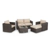 Maze Rattan Garden Furniture Georgia Brown Ice Bucket 2 Seat Sofa Set