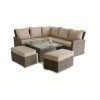 Maze Rattan Garden FurnitureÂ Richmond Tuscany Corner Bench Set with Rising Table