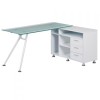 Alphason Office Furniture Augusta Glass Computer Desk