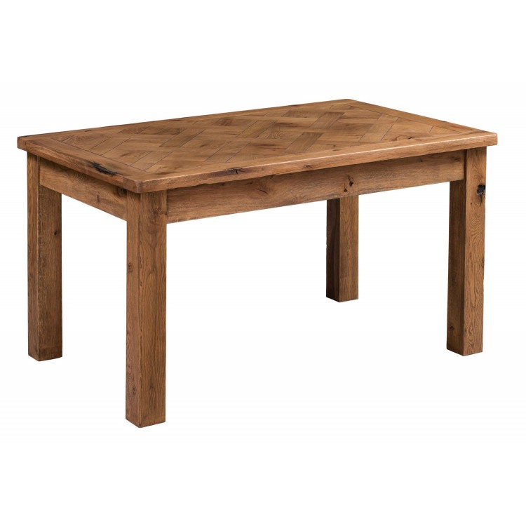 Aztec Solid Oak Furniture Rustic 140cm Dining Table