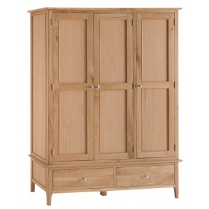 Bergen Oak Furniture Large 3 Door Wardrobe Bergen Oak Furniture Large 3 Door Wardrobe