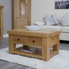 Bordeaux Solid Oak Furniture Coffee Table With Drawers RG93X2CT