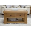 Bordeaux Solid Oak Furniture Coffee Table With Drawers RG93X2CT