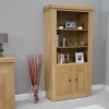 Bordeaux Solid Oak Furniture 2 Door Bookcase RG92DBC