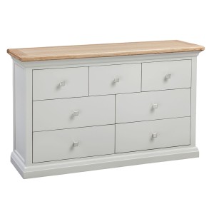 Cotswold Solid Oak Cream Painted Furniture 3 over 4 Chest of Drawers Cotswold Solid Oak Cream Painted Furniture 3 over 4 Chest of Drawers  COT7CH