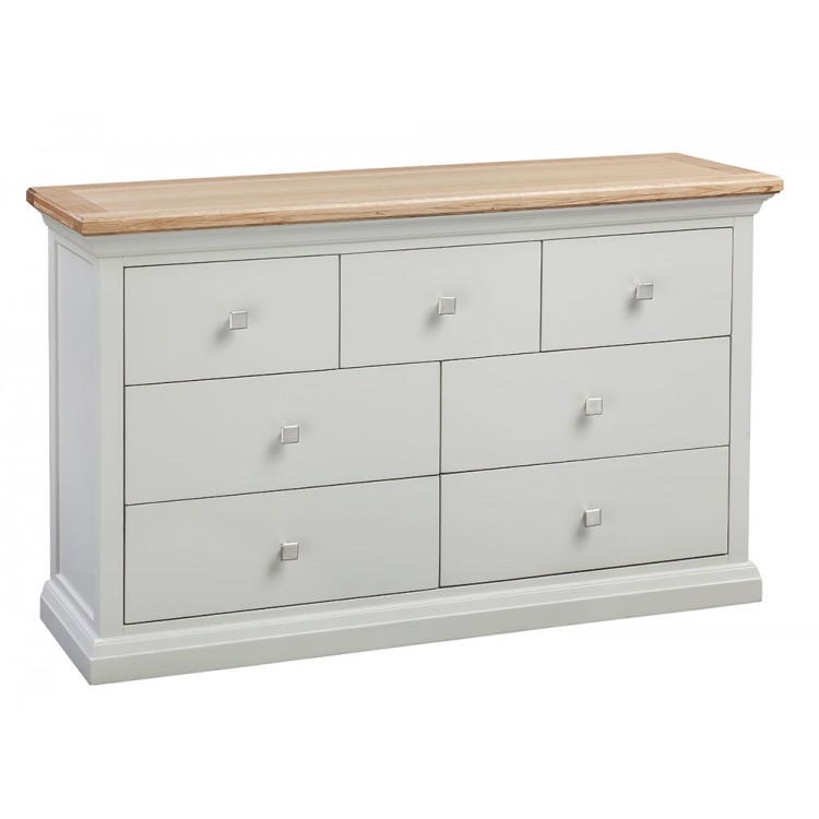 Cotswold Solid Oak Cream Painted Furniture 3 over 4 Chest of Drawers  COT7CH