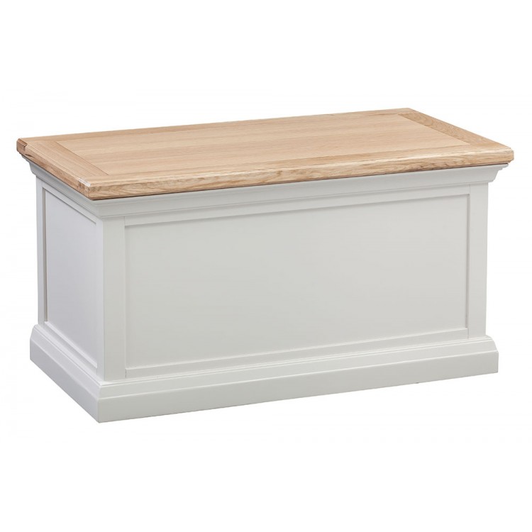 Cotswold Solid Oak Cream Painted Furniture Blanket Box