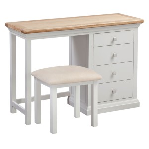 Cotswold Solid Oak Cream Painted Furniture Dressing Table & Stool Set Cotswold Solid Oak Cream Painted Furniture Dressing Table & Stool Set