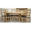 Deluxe Solid Oak Furniture X Leg Oval Dining Table